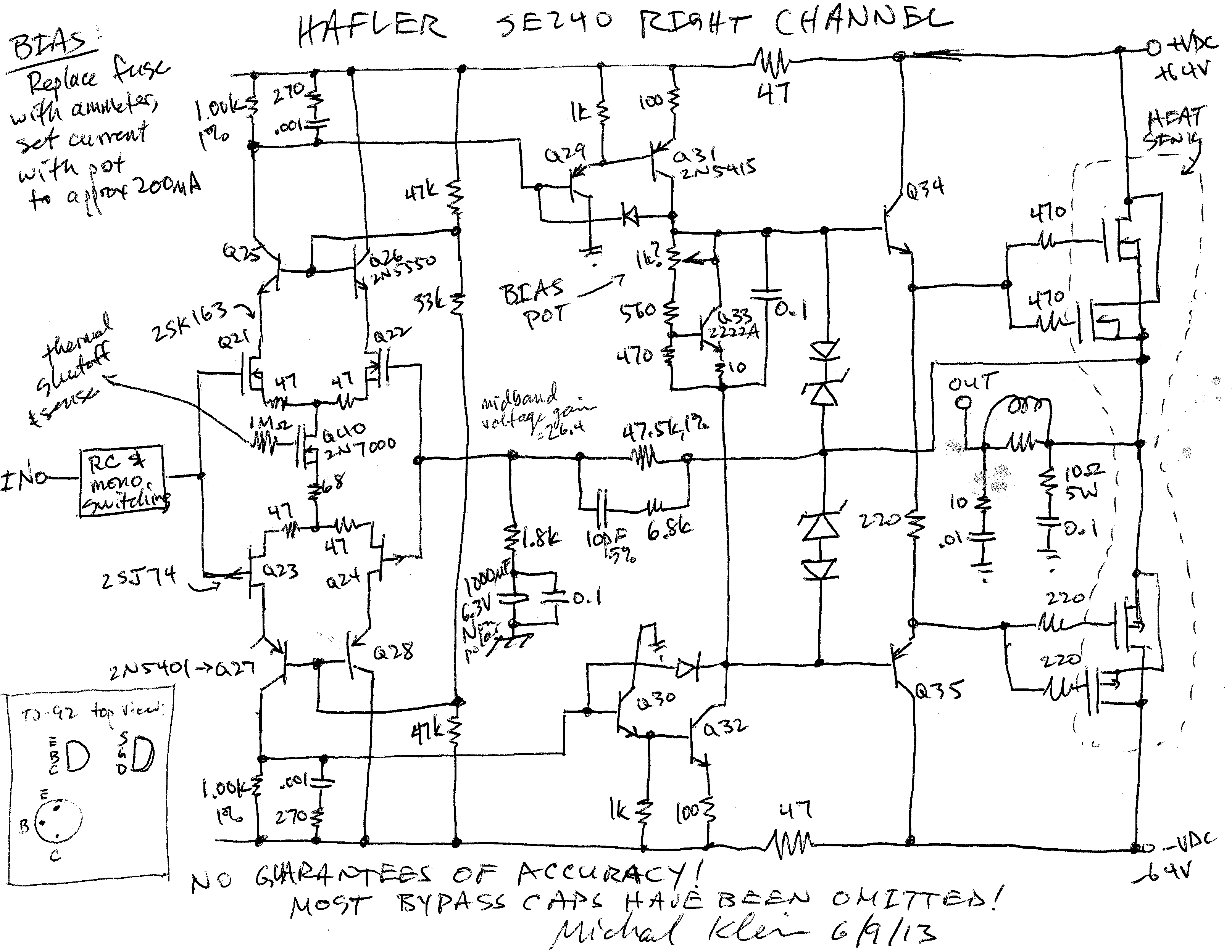 Hafler SE240 Power Amplifier Schematic DiagramRandomness